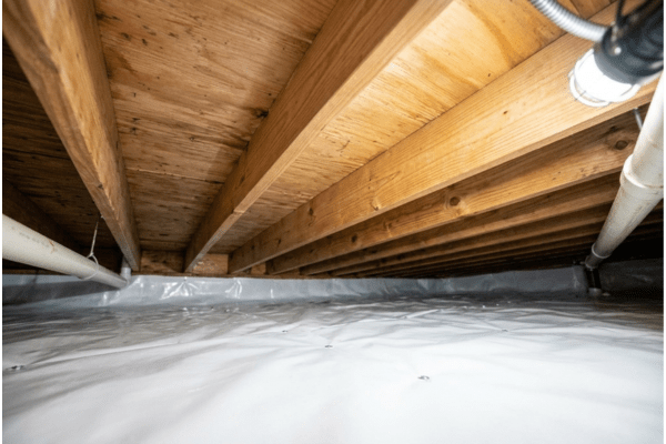 Clean crawl space after professional mold removal