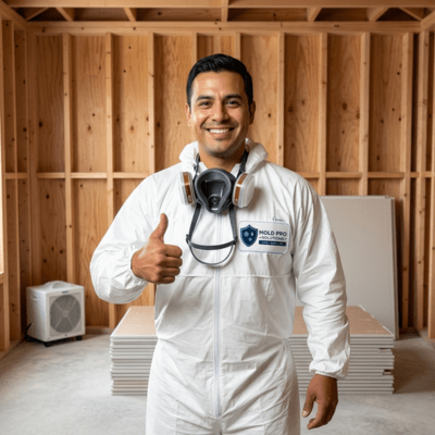 Professional mold remediation with containment