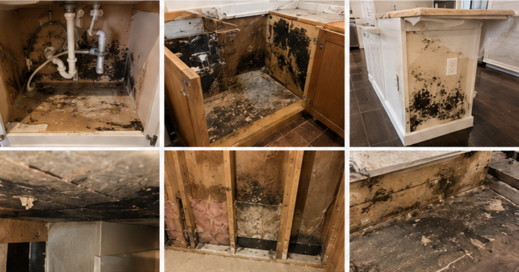 Gaithersburg kitchen before mold remediation