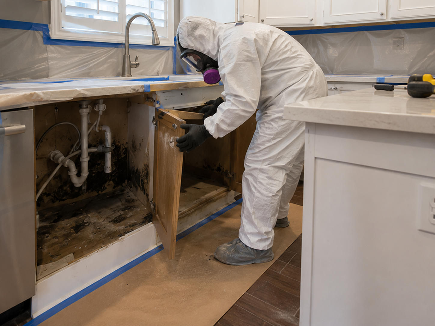 Controlled removal of kitchen cabinetry
