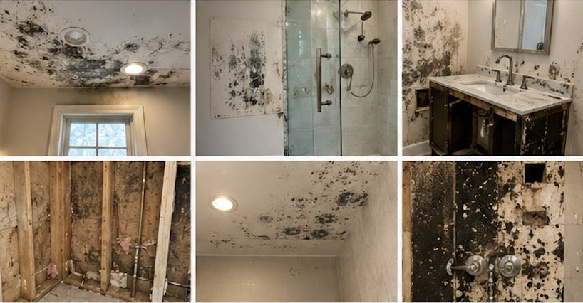 Bethesda master bathroom before mold remediation