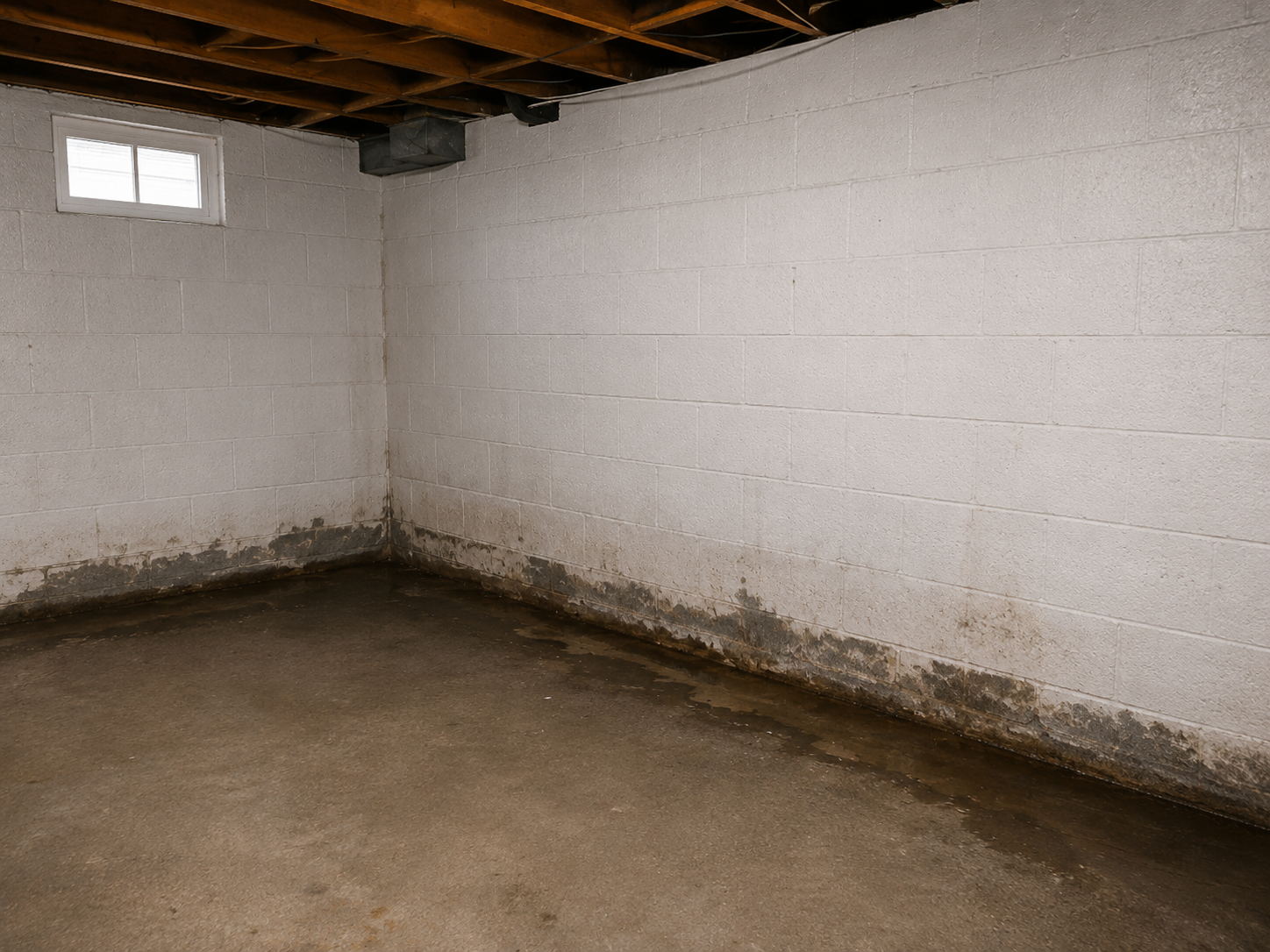 Groundwater seepage at foundation base